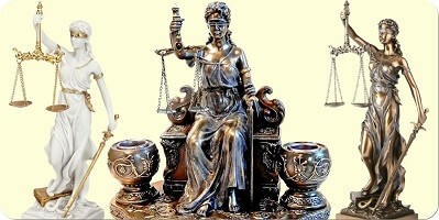 Justitia figur, gaver til jurister