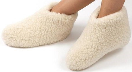 PAR. Varme uld hvide hjemmesko-sokker til at sove. 199 kr
