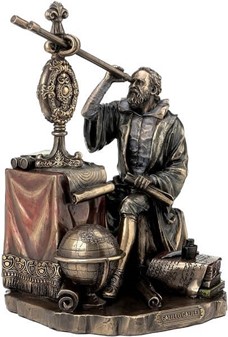 GALILEO GALILEI. Veronese dekorative figur af en astronomi pioner