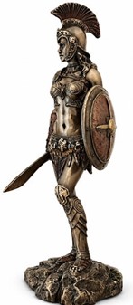 Amazone kriger figur. Et unikt kvindefigur, forslag til stueindretning