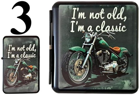 Chopper Ikon Sæt: Cigaret Etui og Benzin Lighter - Perfekt Gave