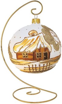 Julepynt. Metal stativ til julekugle med en diameter på 12 til 15 cm