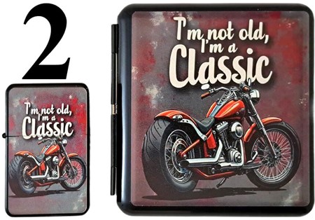 Chopper Ikon Sæt: Cigaret Etui og Benzin Lighter - Perfekt Gave