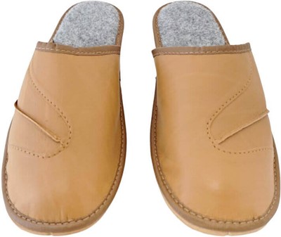 Komfortable herre hjemmesko i camel. Varme, stil og kvalitet