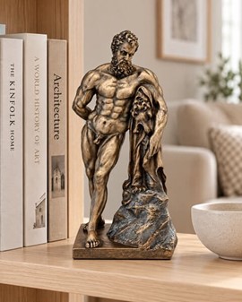 Monumental Herkules figur. Styrke, kunst og luksus til dit hjem