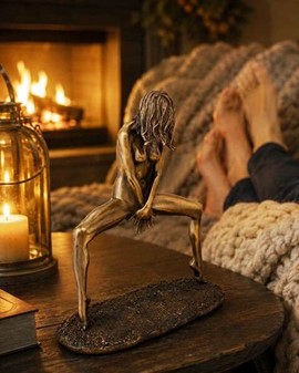 Kvindekrop Figur i Bronze. Elegant Erotisk Skulptur til Moderne Hjem