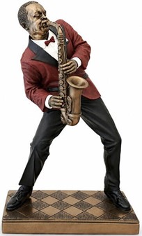 Unik Jazz Saxofonist Figur. Kunst, Passion og Perfekt Gave til Musiker