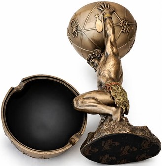 Elegant Atlas Figur med Åbningsklode. Smykkeopbevaring og Dekoration