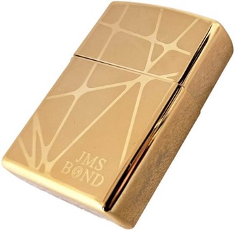 Gavesæt med modulær 2-i-1 lighter. Guld plasma Arc og benzin