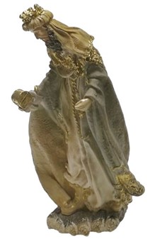 JULEGAVE. Hellige Familie, sæt med 9 stk porcelæn / gips figurer