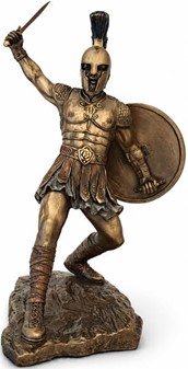 Hektor af Troja – episk bronzefigur til stue dekoration eller gave