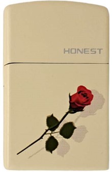 Rose Lighter til Gave. Genopfyldelig Gas og Klassisk Flint
