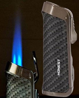 Bedste cigar lighter. Stormlighter med tredobbelt flamme, cigar punch