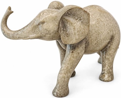 Elegant Granit Elefant Figur. Et symbol på styrke og lykke som gave