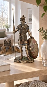 Romersk Legionær Figur i Bronze. Perfekt Gave til Ham og Kontor Pynt