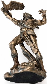 ZEUS MED ØRN. Smuk Veronese figur af græske gud til kontor dekoration