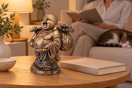 Smilende Buddha figur: Din Daglig Dosis af Lykke og Held