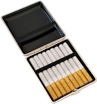 CIGARETETUI BILLIG. Super blå Vom Hofe cigaretetui, små gave til hende