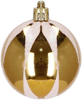 Billige guld plast julekugler til en store julearrangementer. 72 stk