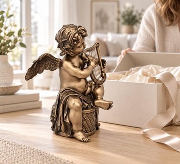 SMUK ENGEL. Smuk og billig bronze figur. Julegaveideer til hende