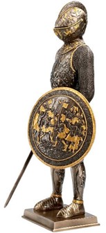 Ridderfigur i Bronze: Ægte Historisk Elegance til Dit Hjem