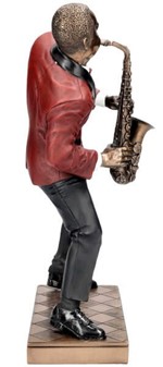 Unik Jazz Saxofonist Figur. Kunst, Passion og Perfekt Gave til Musiker