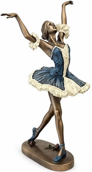 SMÅ GAVER TIL PIGE. Smuk og billig bronzefigur af ballerina i dans