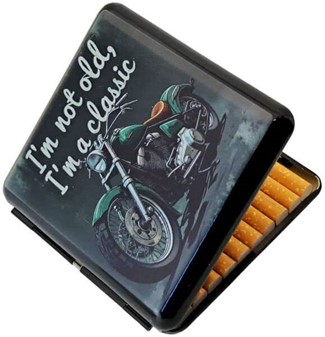 Cigaret Etui Metal med Chopper Motiv – Den perfekte gave til mænd