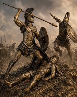 Ajax den Store Statue. Heroisk mytologisk figur og unik gave til mand