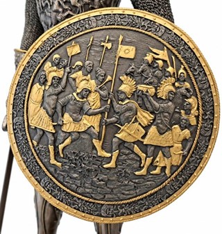 Ridderfigur i Bronze: Ægte Historisk Elegance til Dit Hjem