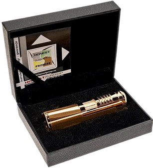 Luksus Guld Gas Lighter. Elegant & Pålidelig Stormflamme Lighter