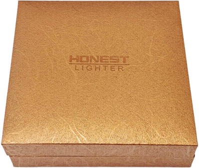 USB Elektrisk Lighter med Dobbelt Lysbue. Guld og Blå Marmor Finish