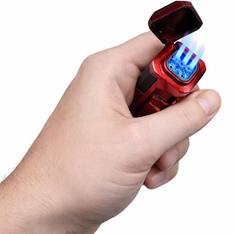 Opdag elegance og kraft. Køb vores solid stormlighter i i rød / sort