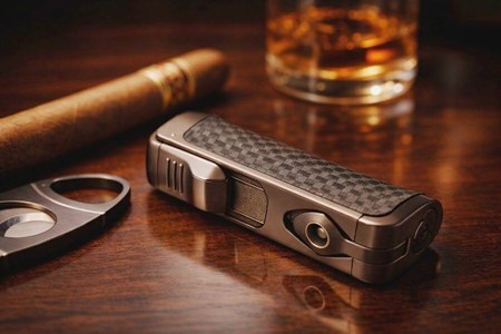 Bedste cigar lighter. Stormlighter med tredobbelt flamme, cigar punch