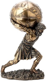 SEND GAVER ONLINE | Atlas skulptur, åbnet kloden.