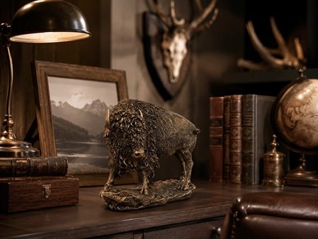 Unik Europæisk Bison Bronzefigur: Den perfekte gave til chefen