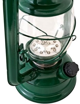 Grøn Retro LED Campinglampe. Insektfri hygge uden røg og brandfare