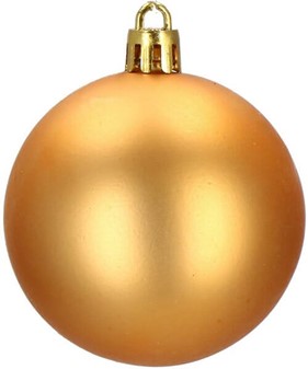 Smukke julekugler plast. Sæt med gyldne julekugler, 20 stk, Ø 4 cm
