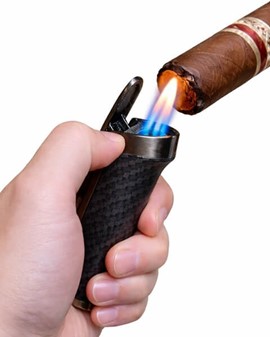 Bedste cigar lighter. Stormlighter med tredobbelt flamme, cigar punch
