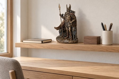 Odin skulptur. En mytologisk figur til hjem og kontor dekoration