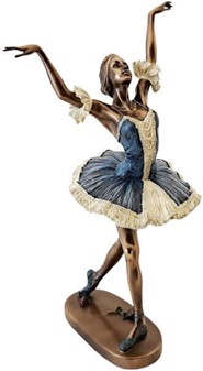 SMÅ GAVER TIL PIGE. Smuk og billig bronzefigur af ballerina i dans