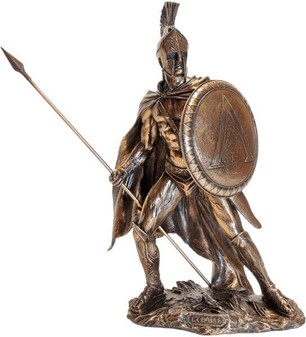 GAVE TIL MÆND. LEONIDAS, bronze skulptur for dekoration til hjemmet
