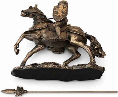 Ridder på hest statue. En Stue Dekoration Med Historie og Sjæl