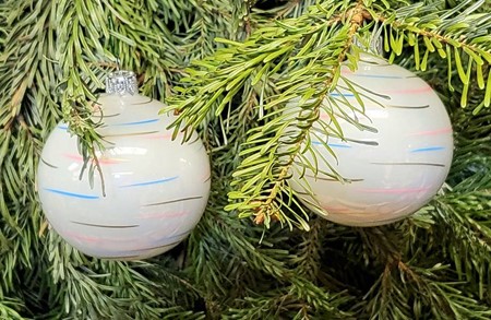 Eksklusive Julekugler Glas: Moderne Design og Håndværk. Ø 8 cm, 6 stk