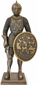 Ridderfigur i Bronze: Ægte Historisk Elegance til Dit Hjem