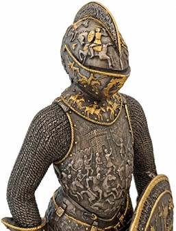 Ridderfigur i Bronze: Ægte Historisk Elegance til Dit Hjem