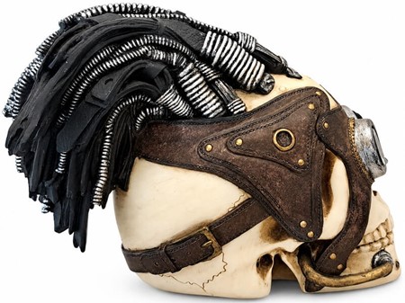 Steampunk kranie figur. Unik dekoration og smuk gave til ham