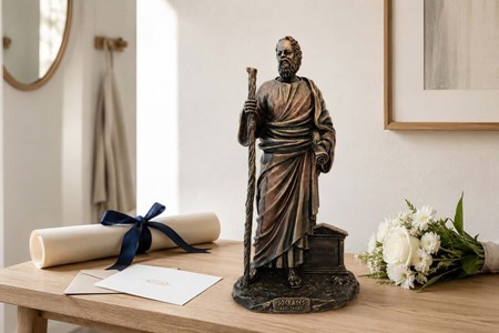 SOKRATES. En unik bronze figur af antikkens største filosof fra Athen