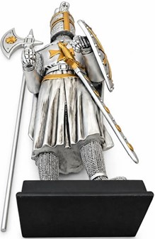 HISTORISKE FIGURER. Tempelridder - unik middelalder ridder skulptur