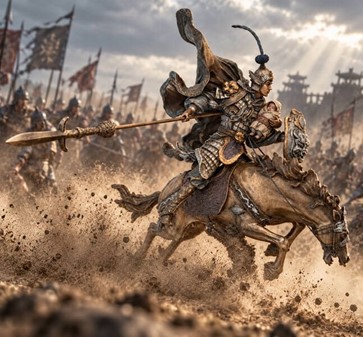 Luksuriøs Figur til Kontor. Zhao Yun kinesisk generel. Gave til chefen